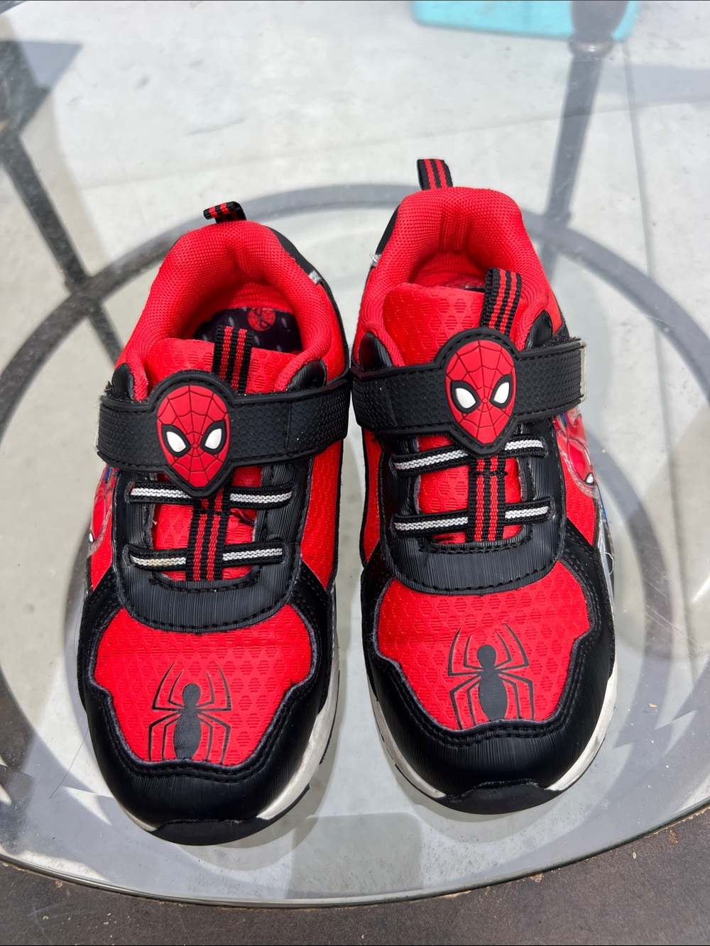 Marvel Ground Up Spider-Man Light Up Toddler Boys Sneakers Size 12